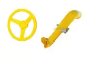 YELLOW Playground Kit STEERING WHEEL SPY PERISCOPE Tree Cubby House Accessory