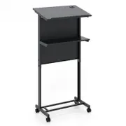 Costway 3-Position Height Adjustable Lectern Table Sit Stand Computer Desk Black