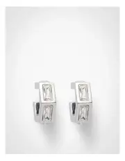 [Witchery] Demi Small Hoop Earrings in Dark Silver