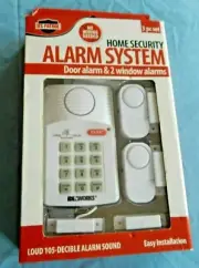 U.S.PATROL JB7389 Home Security Alarm System DOOR & 2 WINDOW ALARMS COMPLETE NIP
