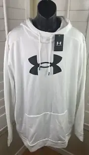 Under Armour UA Big Logo White Fleece Hoodie 1379743 100 - Men’s 3XLT - NWT $60