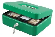 KYODOLED Large Lock Box with Money Tray,Storage Cash Box with Lock,Safe Metal...