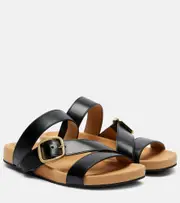 [Stella McCartney] Stella McCartney Gaia faux leather slides AU 8 black