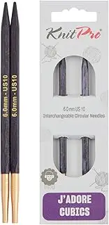 [KNITPRO] J'Adore Cubics Knit Pins - Circular Interchangeable Knitting Needles - for 60cm Cable and Above - 6.00mm