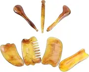 NOLITOY Massage Set 7 Pieces Face Body Scraper Improve Blood Flow Resin Material Portable Comfortable Design