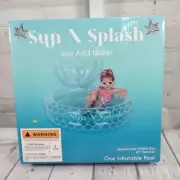 Sun N Splash Small Inflatable Blue Mermaid Tail Pool OR Ball Sand Pit 35 in diam