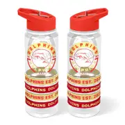 Dolphins NRL 2025 Design Tritan Drink Water Bottle with Wrist Bands