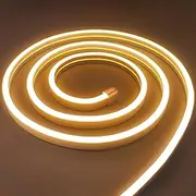 Findyouled Dimmable LED Neon Strip Lights: Waterproof Flexible LED Rope Light, USB Silicone Neon for Bedroom Home Indoor Decor (Warm White, 2m)
