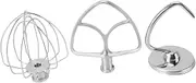 3Pcs Stand Mixer Attachment Stainless Steel Mixer Dough Hook Whip Tilt Accessories Kitchen