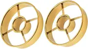 LABRIMP 2pcs Donut Mold Donuts Cake Mini Tart Pans Bakeware Sweetest Tiers Stencil Cookie Holder Tart Molds for Baking Mini Pie Pans Muffin Tins Doughnut Shaper Golden Stainless Steel
