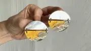 Bumble Bee Jasper Earrings. 2202