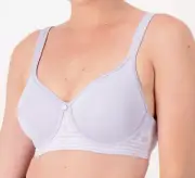Breezies Floral Stripe Seamless Wirefree T-Shirt Bra, Wisteria 38DD A478505