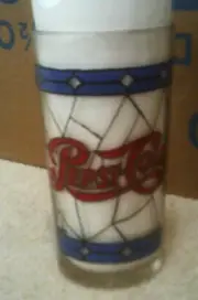 Vintage NOS pepsi Tiffany style 11-1/2 ounce glass tumbler