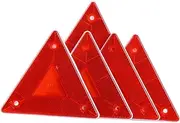 ULTECHNOVO Reflective Triangle Warning Sign Roadside Hazard Alert No Tools Needed Night Driving Safety Weatherproof for Seasons