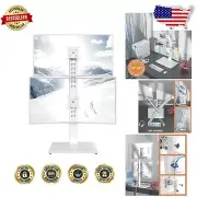 Space-Saving Dual Monitor Stand with Swivel & Tilt - Fits 2 Screens up to 44lbs