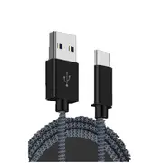 3PCS 2.4A Type C Nylon Braided Fast Charging Data Cable For Xiaomi Mi8 Mi9 HUAWEI P30 Pocophone F1 OnePlus 7 S10 BLACK COLOR
