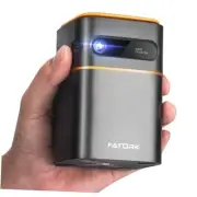 FATORK Mini Projector, 5G WiFi 6 Bluetooth Short Throw Projector, HD 1080P DLP