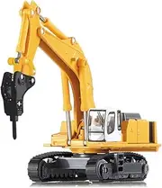 1/87 Tracked Broken Machine Construction Vehicle Model Alloy Rotatable Crusher Miniature for Collection & Display