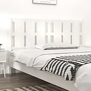 Bed Headboard, Beds Head Frame White 185.5 cm Solid Wood Pine