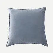 CleverPolly European Pillowcase - Super Soft Textured Corduroy Velvet Pillowcase with Zipper Closure (Steel)