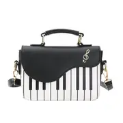 Cute Piano Pattern Fashion Pu Leather Casual Ladies Handbag Shoulder Bag Crossbody Messenger Bag Pouch Totes Women's