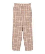 checked lurex-detail trousers IT42 beige