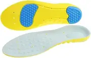 [XEMZ] PU Arch Support Shoe Insoles, Sports Pain Relief Inserts, Shock Absorption Cushioning Pads, Massaging Heel Full Length Running Cushions, Breathable Flat Feet Protectors - Plantar Fasciitis