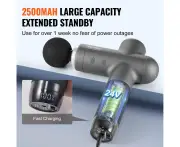 Deep Tissue Percussion Muscle Massager for Athletes with 8 Speeds & 6 Heads