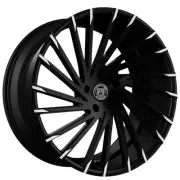 22x9"Lexani Wheels Wraith Black with Machined Tips Rims (for: Jaguar)