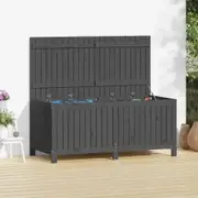 Garden Storage Box Grey 147x68x64 cm Solid Wood Pine