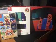 Nintendo Switch Mario Red and Blue Edition Console - NEW W/ 3D All Stars
