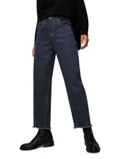 Whistles Stretch Barrel Jeans in Dark Denim