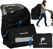 Fosmon Infant Car Seat Travel Bag for Airplane, Nylon Backpack Style Padded Adjustable Shoulder Strap, Drawstring Airline Gate Check Bag for Infant Car Seats, Baby Carrier, Booster - Universal Size