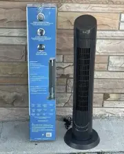 NEW OmniBreeze, Oscillating Tower Fan w Multi Speed + Remote Control