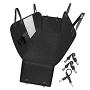 Dog Car Seat Cover with Storage Pockets Mesh Visual Window, Waterproof