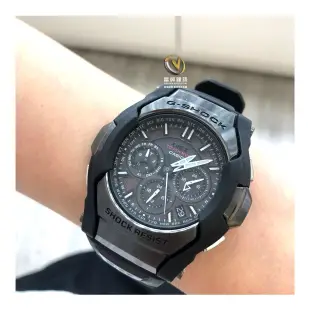 CASIO G-SHOCK 太陽能,電波時計+橡膠錶帶+黑框☆GS-1300B-1A_實體店面◎富興鐘錶