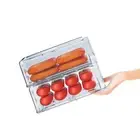 Organization Storage Bins, Refrigerator Organizer, Plastic Stackable Storage Bin