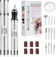 Electric Nail File, Professional Nail Drill Machine for Acrylic and Gel Nails, 20000RPM Adjustable Speed Electric Nail Drill with 12 Drill Bits, for Various Nails and Shapes