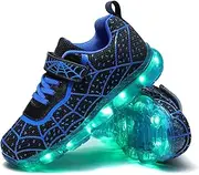 [YUNICUS] Boys Girls LED Shoes Lights USB Sneakers Birthday Halloween Christmas Day