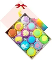 12x Spa Essentials Bath For Girls Gentle And Relaxing Bath Bombss For Women Gifts Bath Bombss Making Kit Natural, pink
