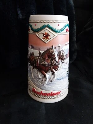 Budweiser Holiday Stein-American Homestead 1996