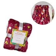 Nevenka Christmas Printed Blanket Thickened Lamb Fleece Warm Nap Blanket-Snowman