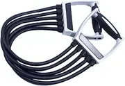 POPETPOP Chest Expander Detachable Arm Pulling Resistant Band for Muscle Training Ergonomic Handles Resistance Compact Design for Home Black