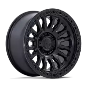 Fuel 1PC FC857 RINCON 17X9 6X139.7 25 106.10 MATTE BLACK W/ GLOSS BLACK LIP