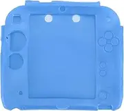 Handheld Game Console Soft Silicone Cover, Scratch Resistant with Top Bottom Screen Protector, Protecting for 2DS Controller (Blue)