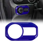 Blue Headlight Switch Button Trim Cover For Jeep Wrangler JL JLU Gladiator 2018+