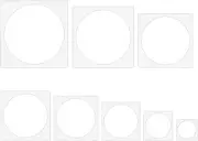 SAVITA 16pcs Large Circle Stencils for Painting, Plastic Templates 2.4-9.8 In...