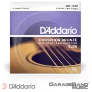 D'Addario EJ26 Acoustic Guitar String Set Phosphor Bronze .011-.052 Custom Light