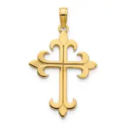 14k Yellow Goldy Cross Charm