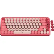 Logitech POP Keys Wireless Mechanical Keyboard Emoji Heartbreaker Rose Pink